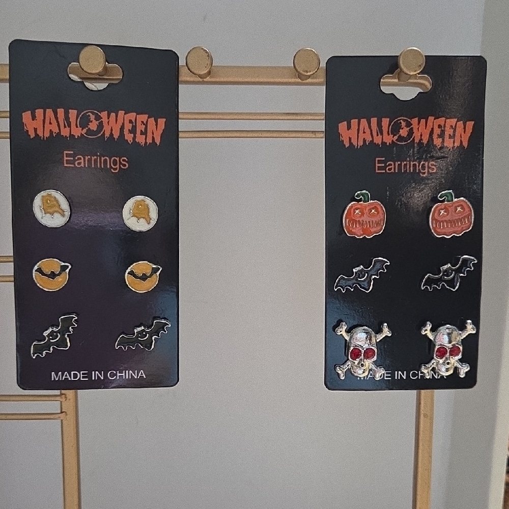 Halloween Themed Women/Kids Earrings 2 Sets